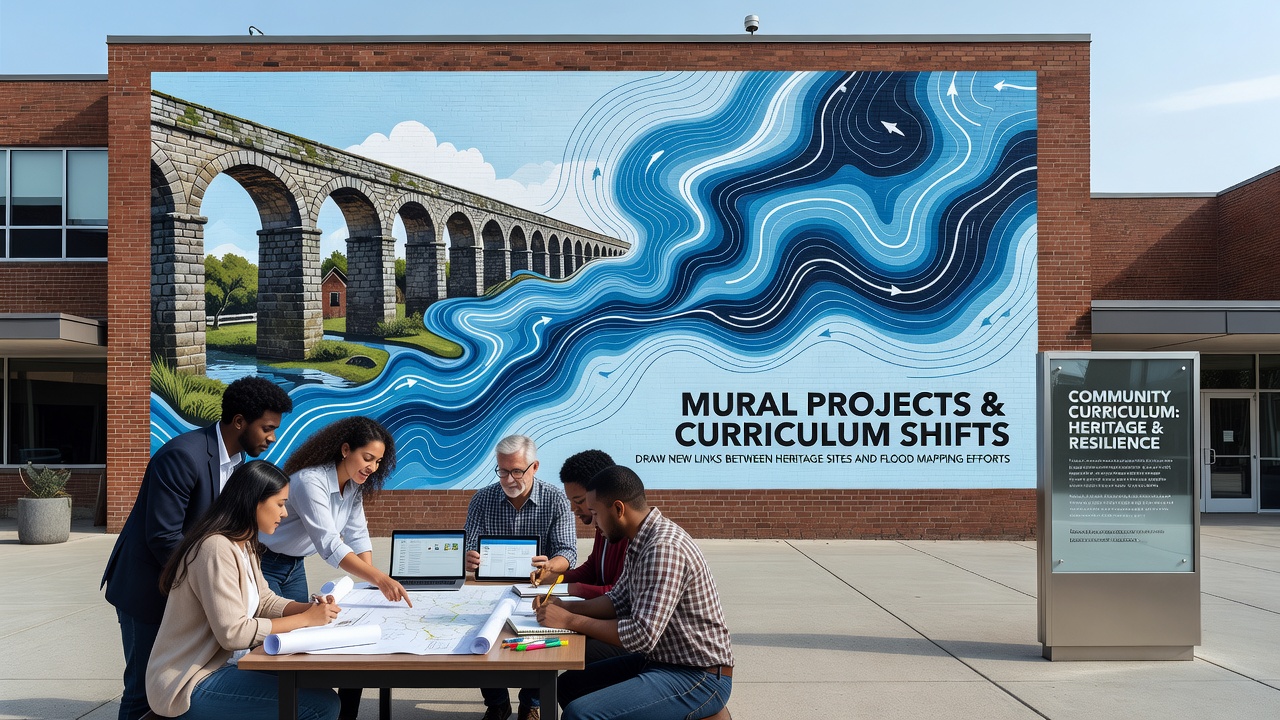 Artistic Murals and Educational Reforms Create Ties Between Cultural Heritage and Floodplain Analysis